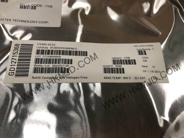 Broadcom Limited BCM20792MKMLG BCM20792 NFC/RFID標簽和應(yīng)答器