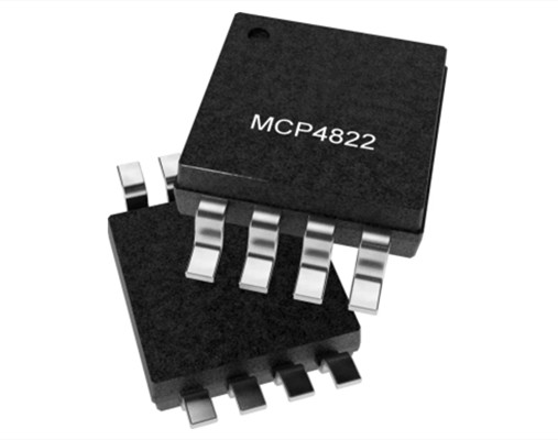 MCP4822T-E/SN內(nèi)置基準(zhǔn)電壓源的雙通道、12位數(shù)模轉(zhuǎn)換器（DAC） 8SOIC
