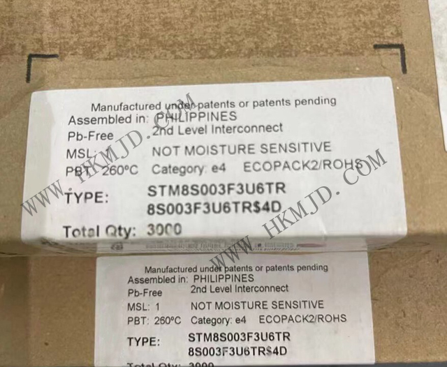 供應(yīng)8位微控制器 STM8S003F3U6TR 具有8 KB Flash、16 MHz CPU和集成EEPROM