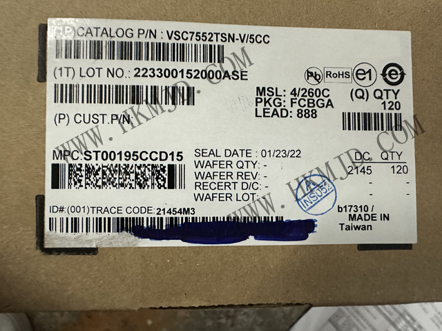 以太網IC VSC7552TSN-V/5CC_VSC7552TSN-V/5CC-VAO 128G工業(yè)以太網交換機