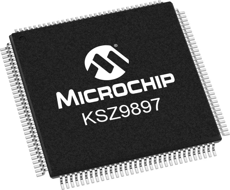 全新Microchip以太網(wǎng)產(chǎn)品 KSZ9897STXI 7 端口千兆以太網(wǎng)交換機，支持 SGMII/RGMII/MII/RMII