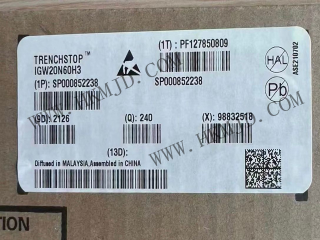 【分銷(xiāo)英飛凌IGBT晶體管】IGW20N60H3 600 V，20 A IGBT 分立式，采用 TO-247 封裝
