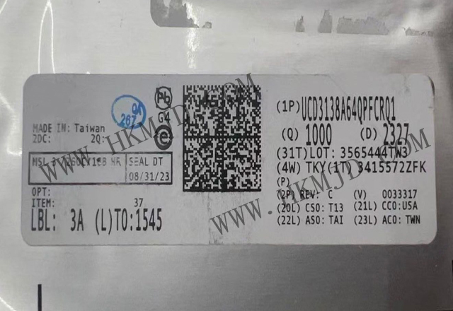 供應 [TI] 數(shù)字控制器 UCD3138A64QPFCRQ1：用于隔離電源的數(shù)字電源控制器